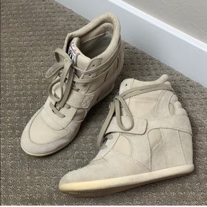 ASH Bowie Wedge Suede Sneakers